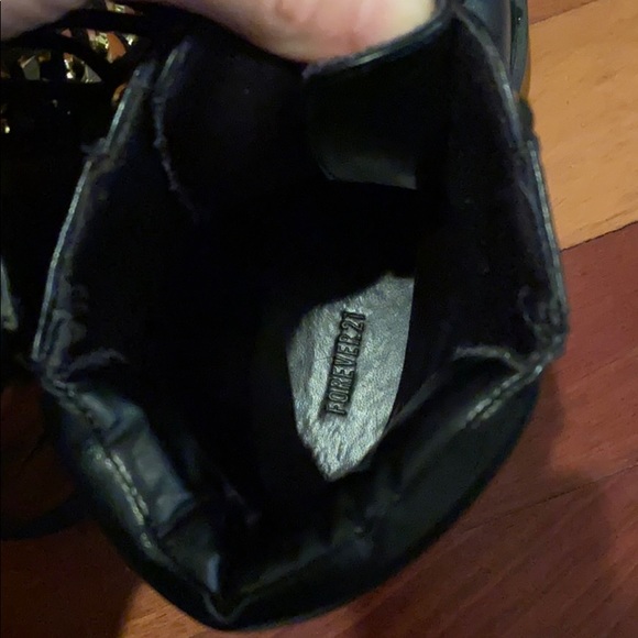 Forever 21 black gold studded combat boots - Picture 7 of 8